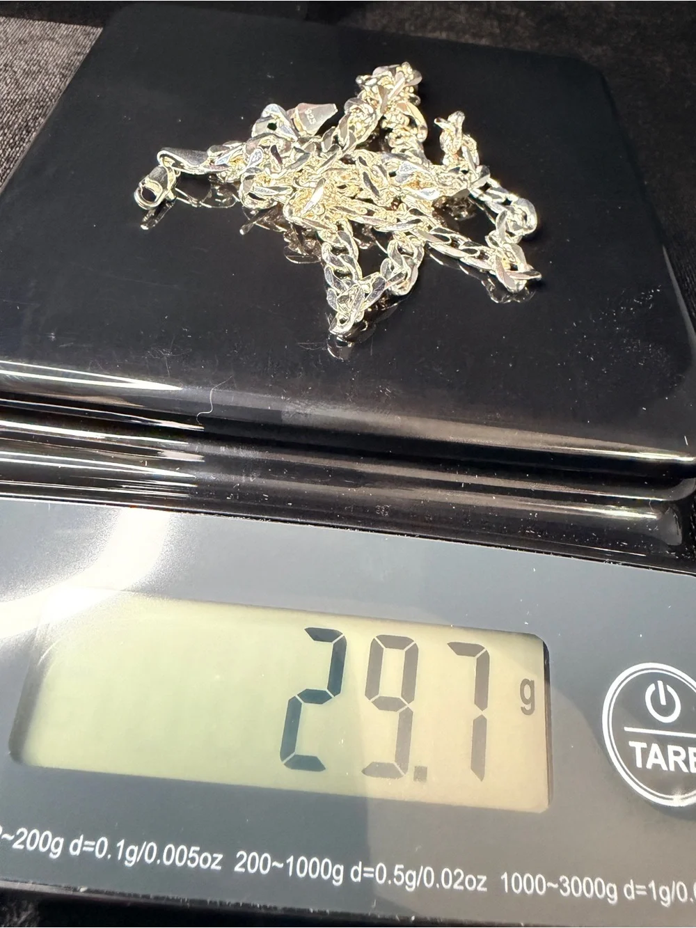 925 Stamped 24in 6.2MM Cuban Necklace WG Finish 29.7g Lobster Clasp BRAND NEW